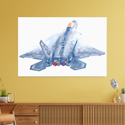 F-22A RAPTOR 40x60 Canvas Afdruk (Insitu (Woonkamer))