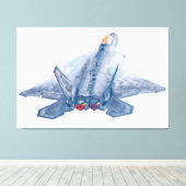 F-22A RAPTOR 40x60 Canvas Afdruk (Insitu (Houten vloer))
