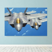 F-22A RAPTOR 40x60 Canvas Afdruk (Insitu (Houten vloer))