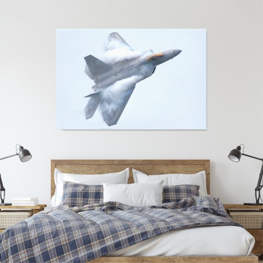 F-22A RAPTOR 40x60 Canvas Afdruk (Insitu (Slaapkamer))
