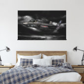 F-35 bliksem II Canvas Afdruk (Insitu (Slaapkamer))
