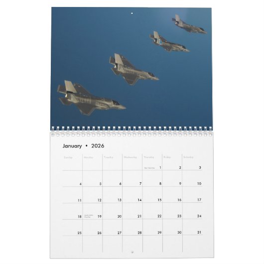 F-35 bliksem II Kalender (Jan 2026)