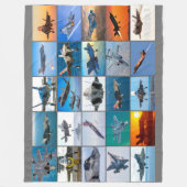 F-35 BLIKSEM II "MONTAGE" FLEECE DEKEN (Voorkant)