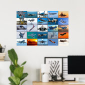 F-35 BLIKSEM II "MONTAGE" POSTER (Thuiskantoor)