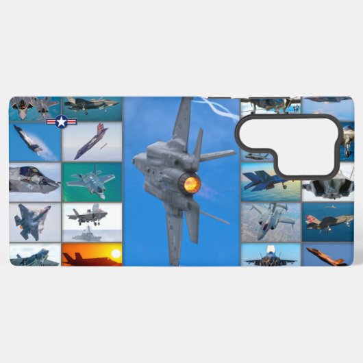 F-35 BLIKSEM II "MONTAGE" SAMSUNG GALAXY HOESJE (Achterkant horizontaal)