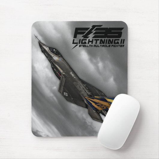 F-35 bliksem II Muismat (Met muis)