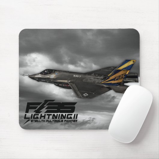 F-35 bliksem II Muismat (Met muis)