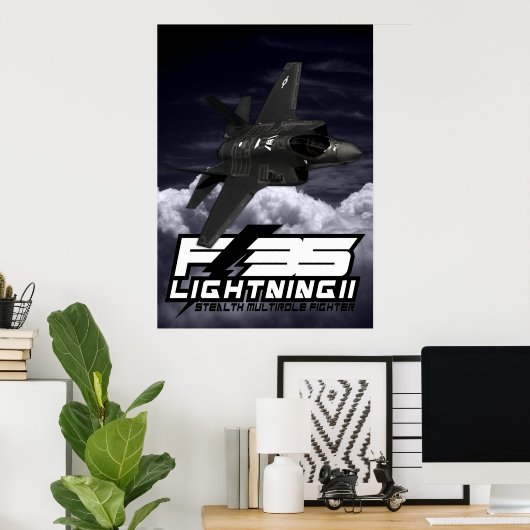 F-35 bliksem II Poster (Thuiskantoor)