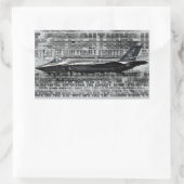 F-35 Bliksem II Rechthoekschakelaars Rechthoekige Sticker (Tas)