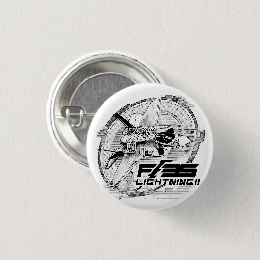 F-35 bliksem II Ronde Button 3,2 Cm (Voorkant /achterkant)
