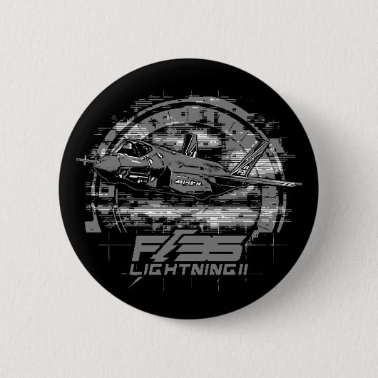 F-35 bliksem II Ronde Button 5,7 Cm (Voorkant)