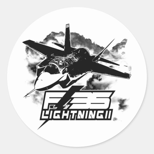 F-35 bliksem II Ronde Sticker (Voorkant)