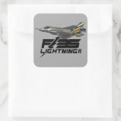 F-35 bliksem II Vierkante Sticker (Tas)