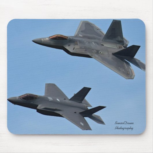 F-35 en F-22 Vuurjet Muismat (Voorkant)