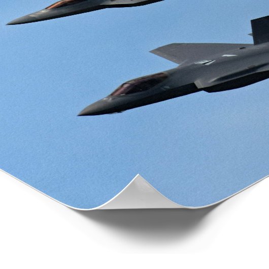 F-35 en F-22 Vuurjet Poster (Hoek)