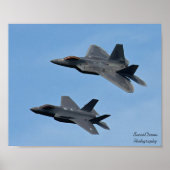F-35 en F-22 Vuurjet Poster (Voorkant)