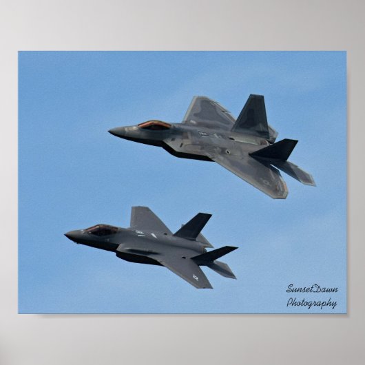 F-35 en F-22 Vuurjet Poster (Voorkant)