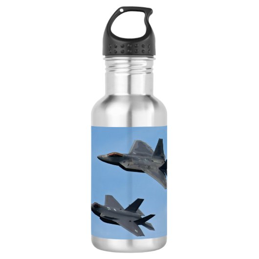 F-35 en F-22 Vuurjet Waterfles (Voorkant)
