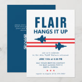 F-35 Fighter Jet Party Uitnodiging (Voorkant / Achterkant)