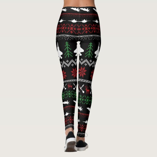 F-35 Kerstmis-leggings Leggings (Achterkant)