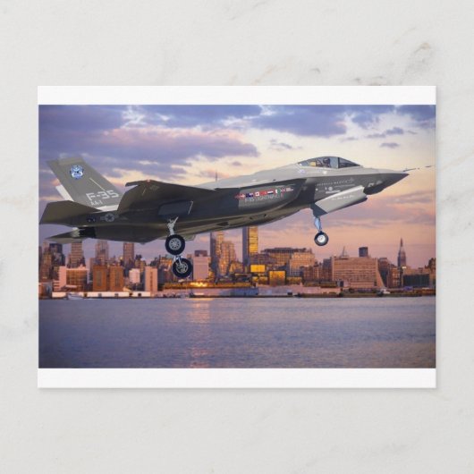 F-35 LICHTING FIGHTER VLIEGTUIG BRIEFKAART (Voorkant)