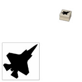 F-35 Lightning 2 Fighter Jet Top Uitzicht Wood Sta Rubberstempel (Gestempeld)
