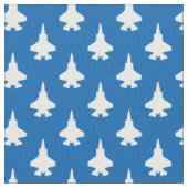F-35 Lightning 2 straaljagers Patroon Wit Blauw Stof (Close Up)