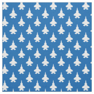 F-35 Lightning 2 straaljagers Patroon Wit Blauw Stof