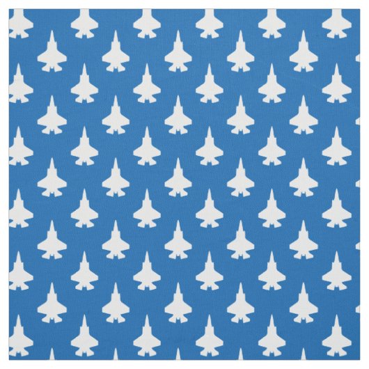 F-35 Lightning 2 straaljagers Patroon Wit Blauw Stof (Swatch)