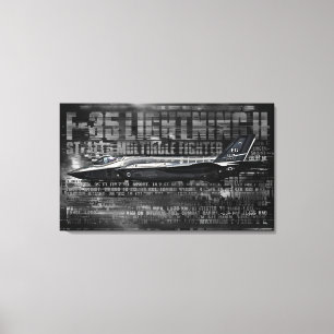 F-35 Lightning II omwikkeld canvas