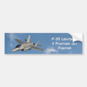 F-35 Lightning II Panther Jet Fighter in Sky Bumpersticker (Voorkant)