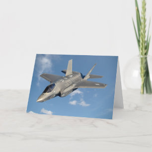 F-35 Lightning II Panther Jet Fighter in Sky Kaart