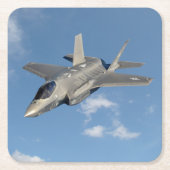 F-35 Lightning II Panther Jet Fighter in Sky Kartonnen Onderzetters (Voorkant)