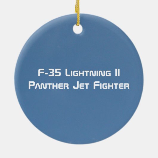 F-35 Lightning II Panther Jet Fighter in Sky Keramisch Ornament (Achterkant)