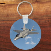 F-35 Lightning II Panther Jet Fighter in Sky Sleutelhanger (Voorkant)