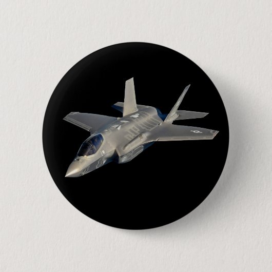 F-35 Lightning II Panther Jet Fighter Ronde Button 5,7 Cm (Voorkant)