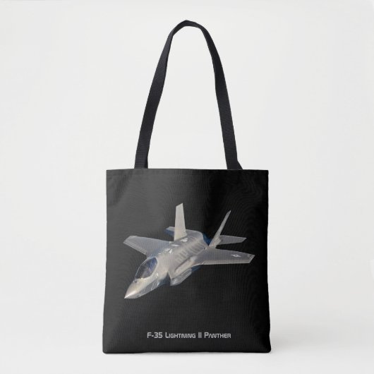 F-35 Lightning II Panther Jetgevechtsvliegtuig Tote Bag (Voorkant)