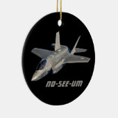 F-35 No-See-Um Jet Fighter Keramisch Ornament (Rechts)