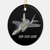 F-35 No-See-Um Jet Fighter Keramisch Ornament (Links)