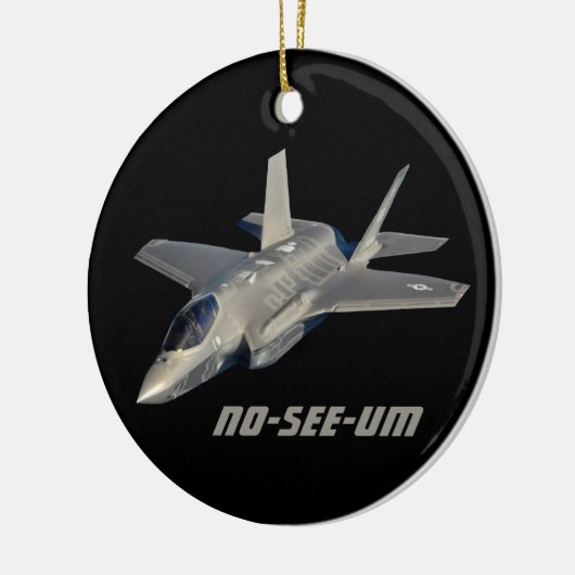 F-35 No-See-Um Jet Fighter Keramisch Ornament (Links)