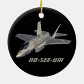 F-35 No-See-Um Jet Fighter Keramisch Ornament (Achterkant)