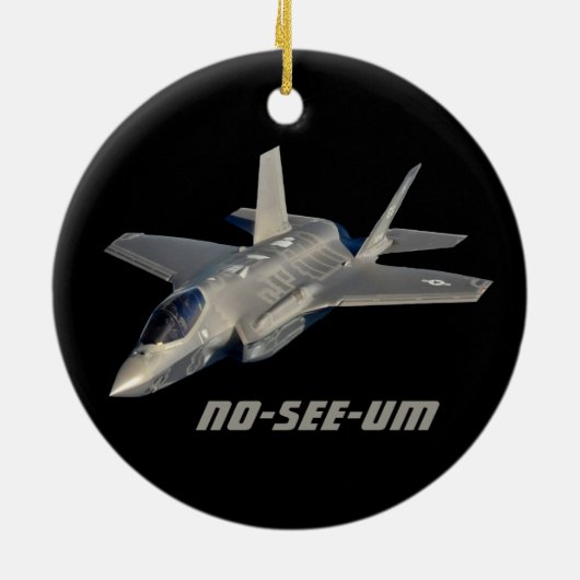 F-35 No-See-Um Jet Fighter Keramisch Ornament (Achterkant)