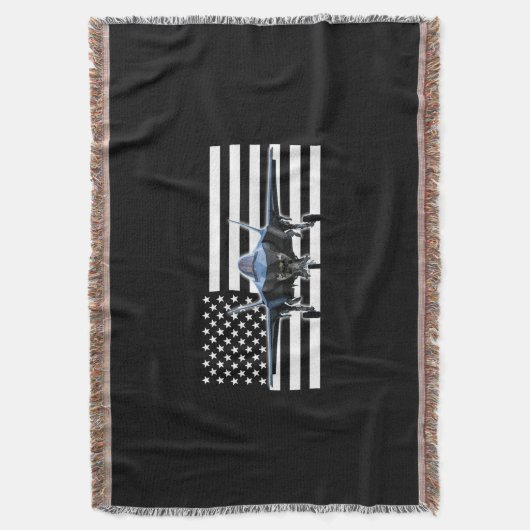 F-35 (Zwarte vlag) Deken (Voorkant Verticaal)