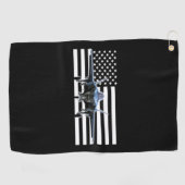 F-35 (Zwarte vlag) Golfhanddoek (Horizontaal)