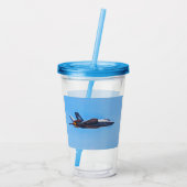 F-35A bliksem II Acrylschroef Acryl Drinkbeker (Achterkant)