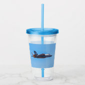 F-35A bliksem II Acrylschroef Acryl Drinkbeker (Voorkant)