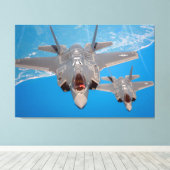 F-35A LICHTING II 32x48 Canvas Afdruk (Insitu (Houten vloer))