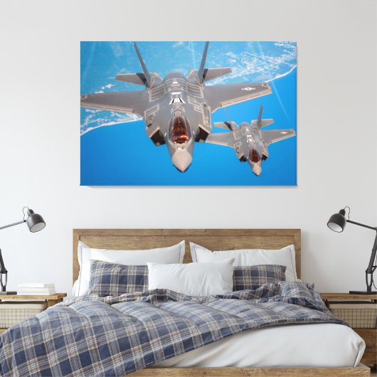 F-35A LICHTING II 32x48 Canvas Afdruk (Insitu (Slaapkamer))