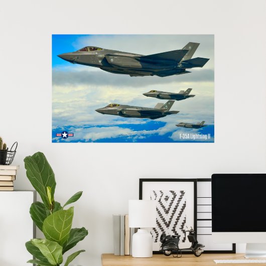 F-35A LICHTING II POSTER (Thuiskantoor)