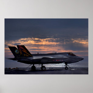 F-35B blikseminslag II-Vliegtuig Poster